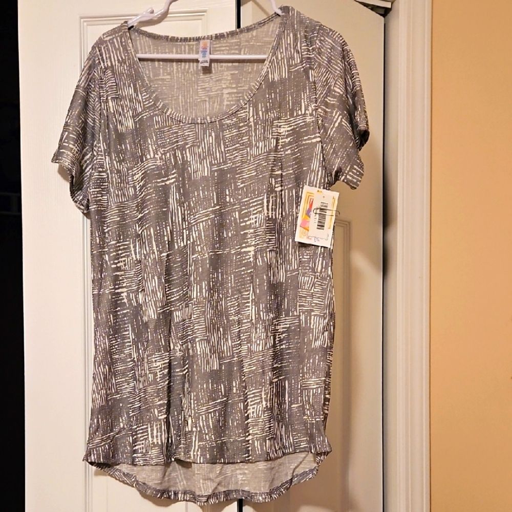Gray Patterned Women's Top